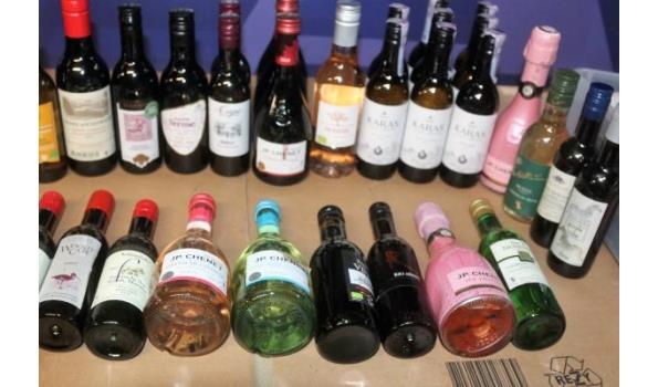 40 flesjes diverse wijnen